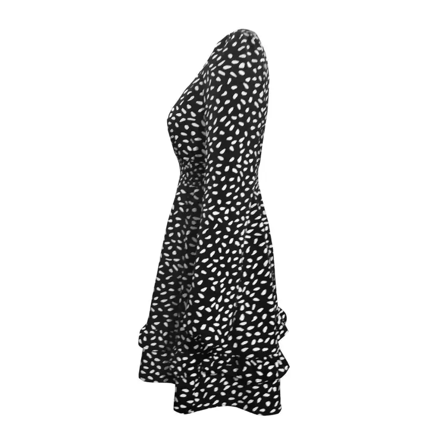 Ruffle Trim Smocked Mini Dress
