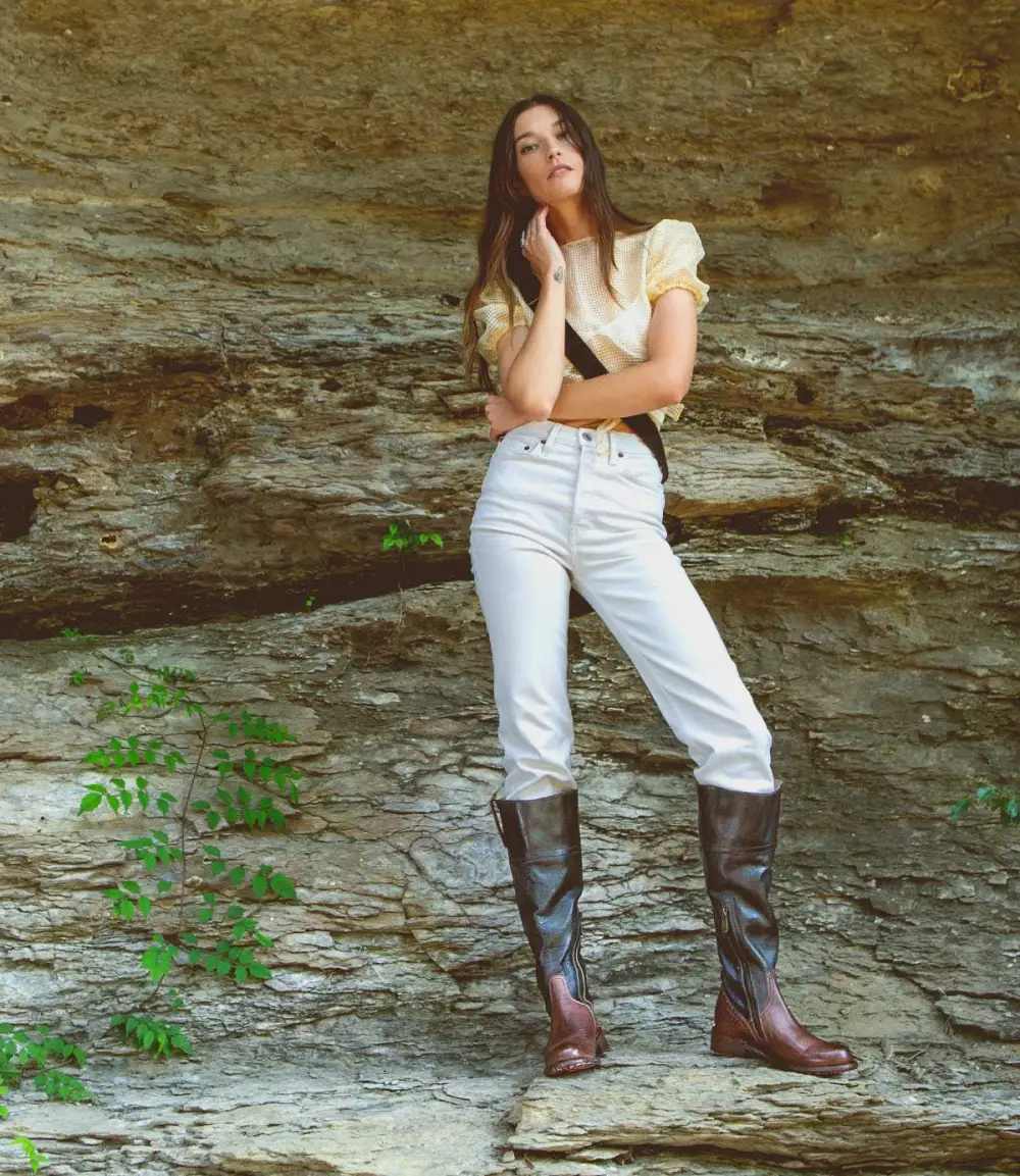 Lug-Sole Streamlined Wide-Calf Tall Boots