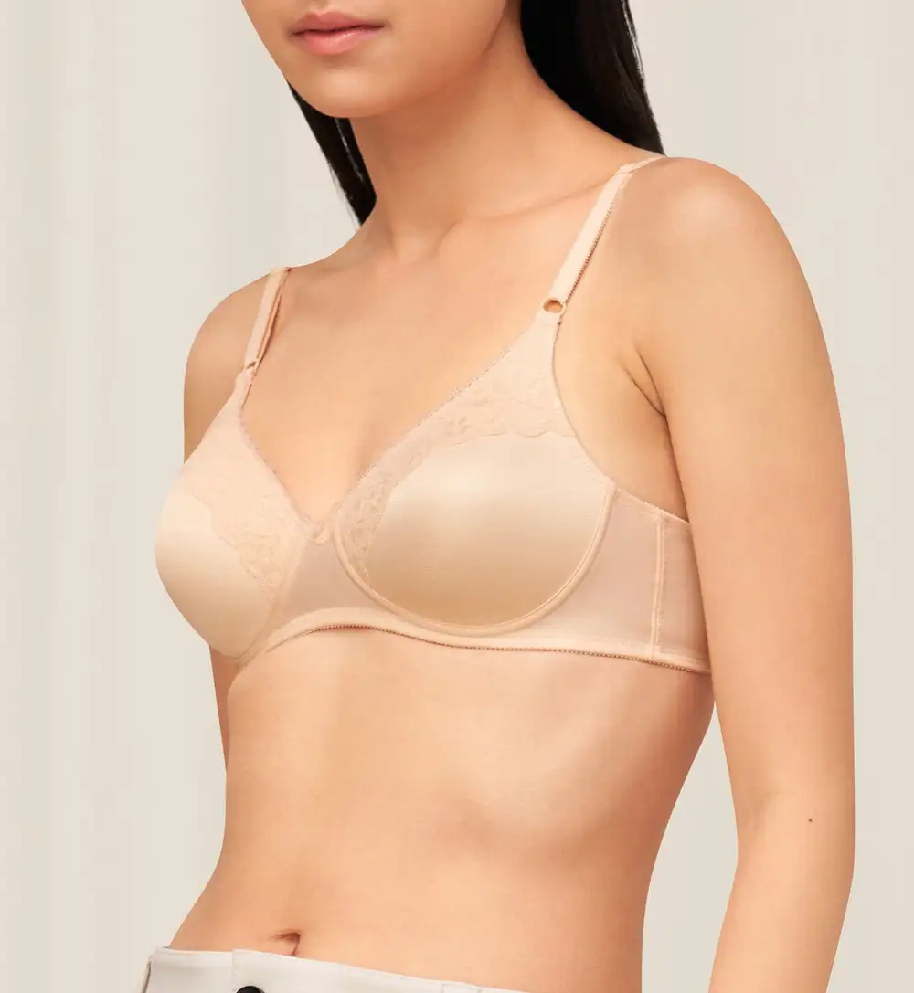 Women's Minimal Non-Wired Padded Lace Molded Bra