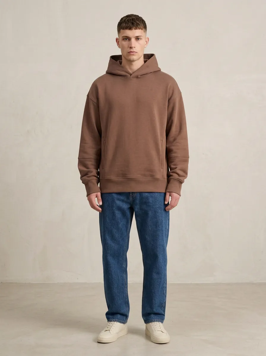 Fresh Casual Plain Unisex Pullover Hoodie