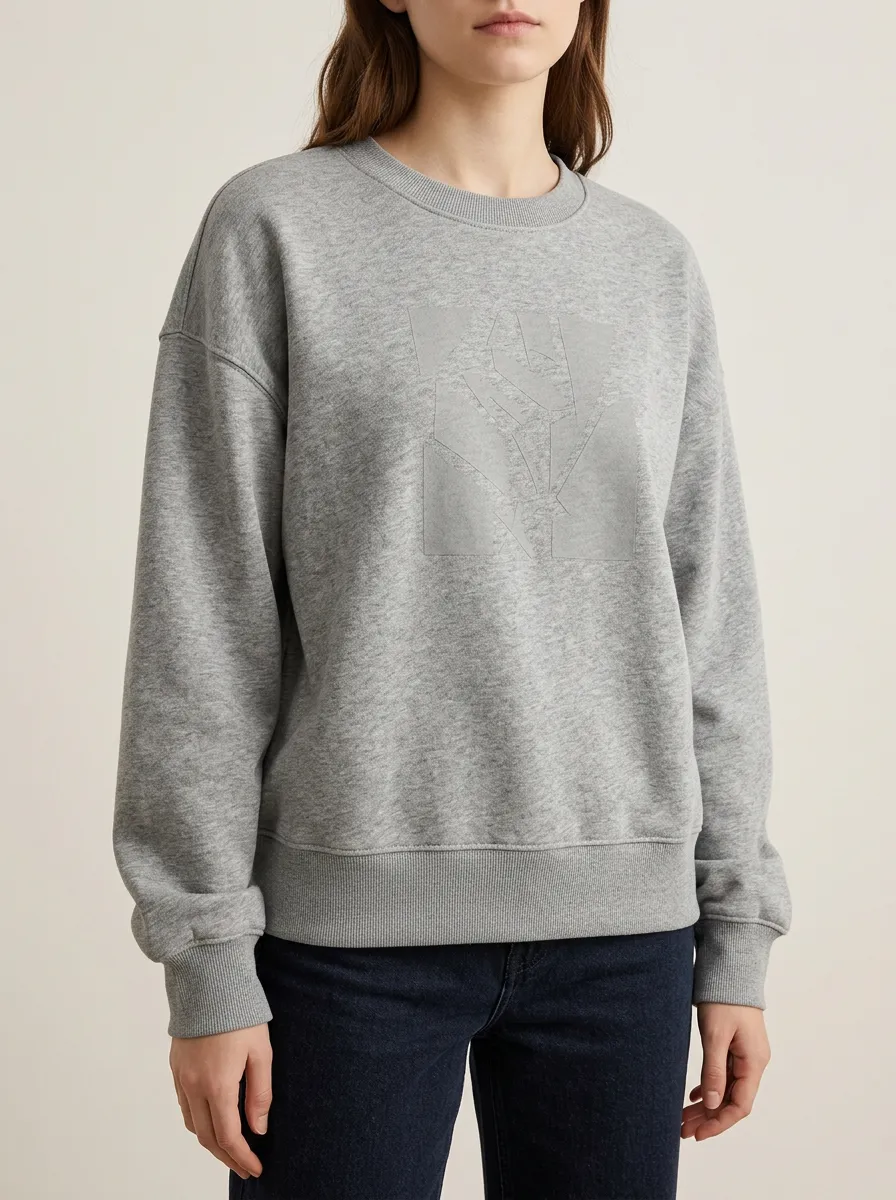 Women's Minimalist Geometric Pattern Printed Sweatshirt