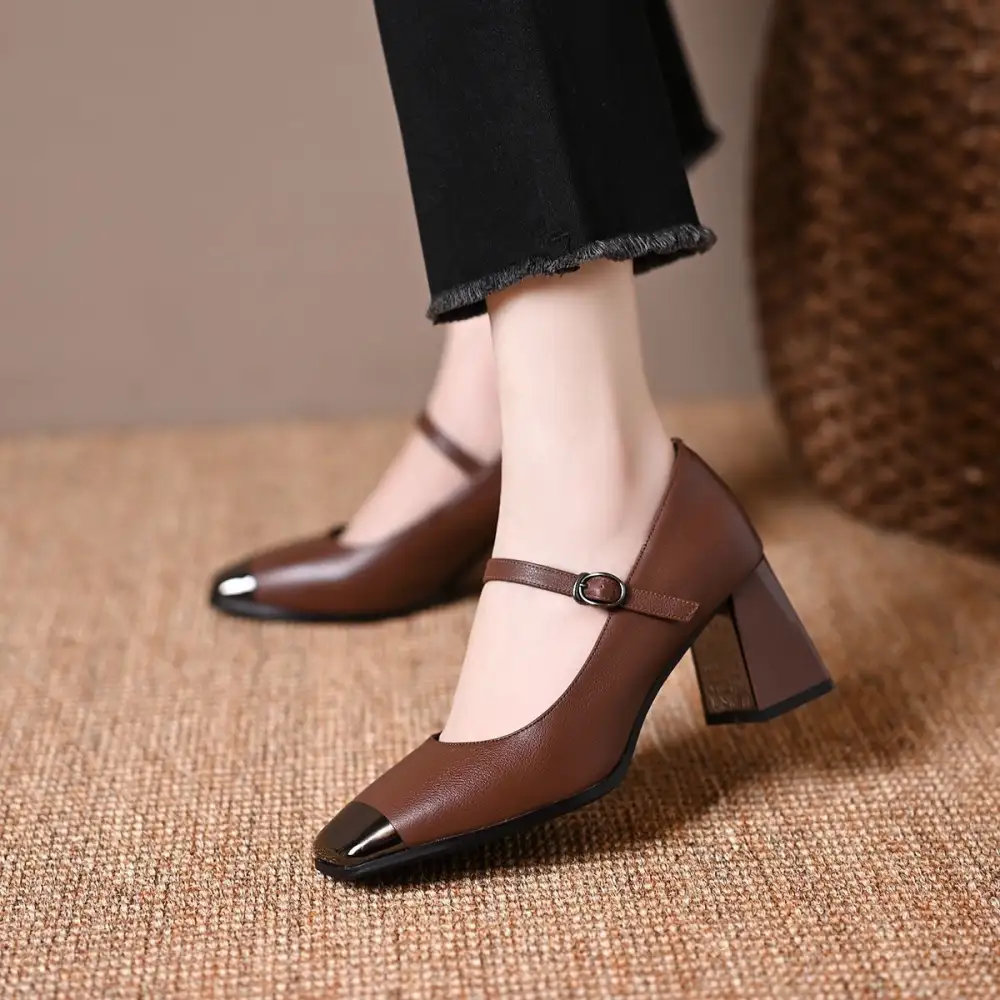 Gentle Fit Strap Low Heel Shoes