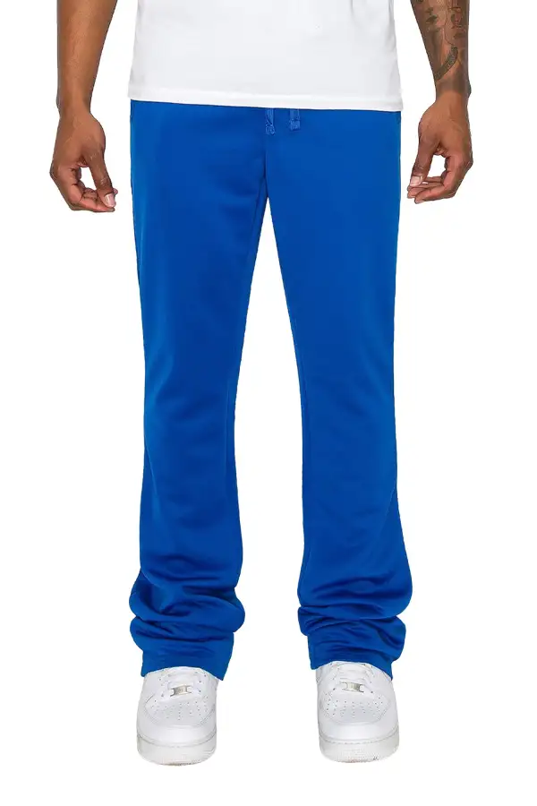 Men's Essential Solid Flare Stacked Track Pants