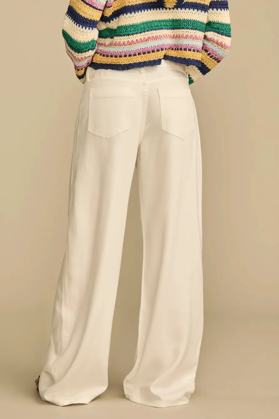 Light Wash Denim White Wash Palazzo