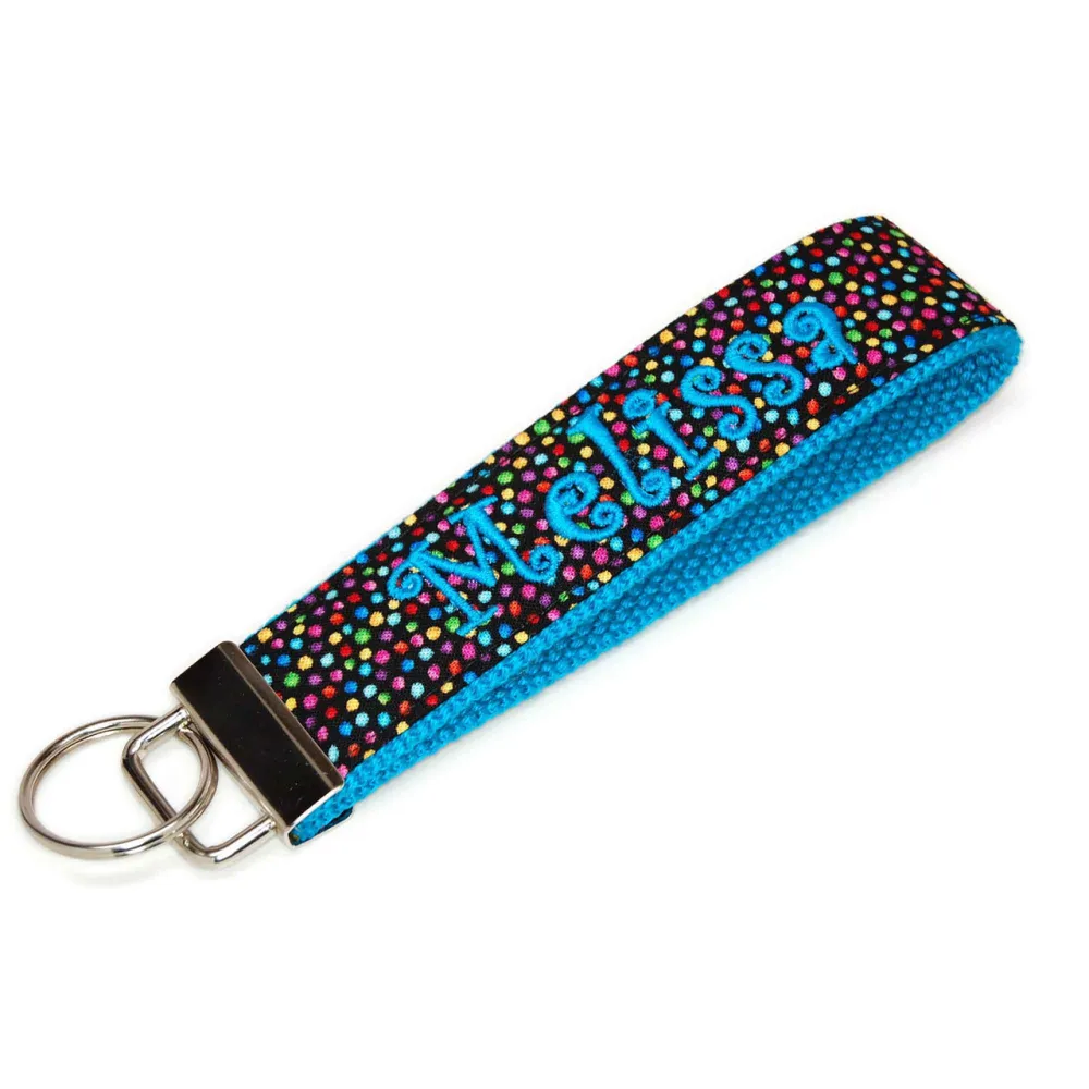 Polka Dot Colors Nature Inspired Keychain