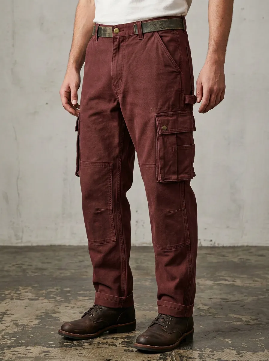 Men's Relaxed Canvas Trail Utility Cargo Pants