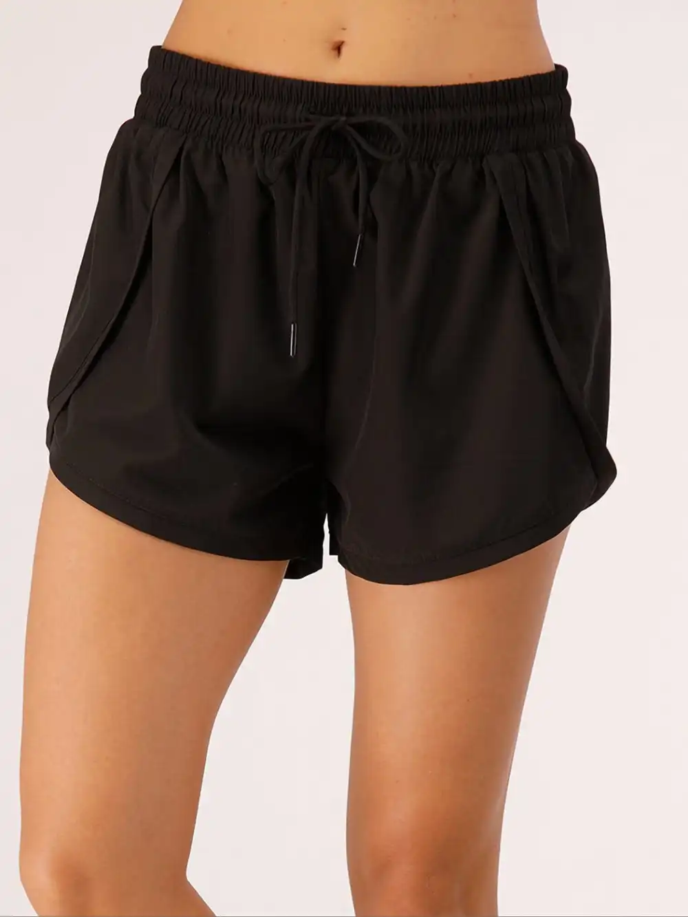 Drawstring Elastic-Waist Quick-Dry Lightweight Running Shorts