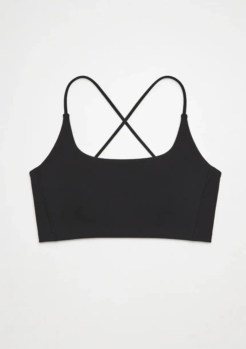 Sports Bra with Decorative Strappy Back