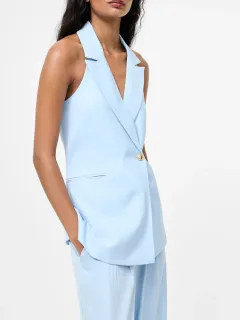 Slim Fit Business Style Sleeveless Vest Jacket