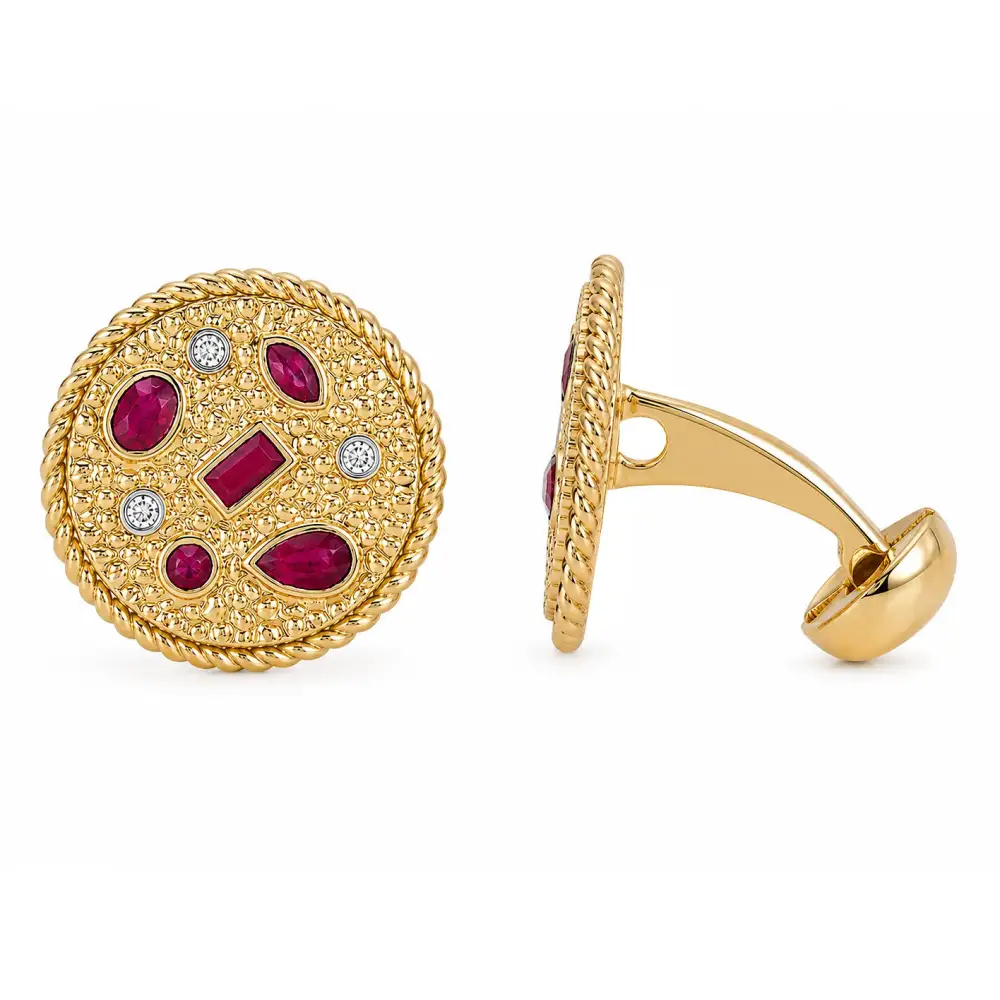 Diamond Ruby Cufflinks
