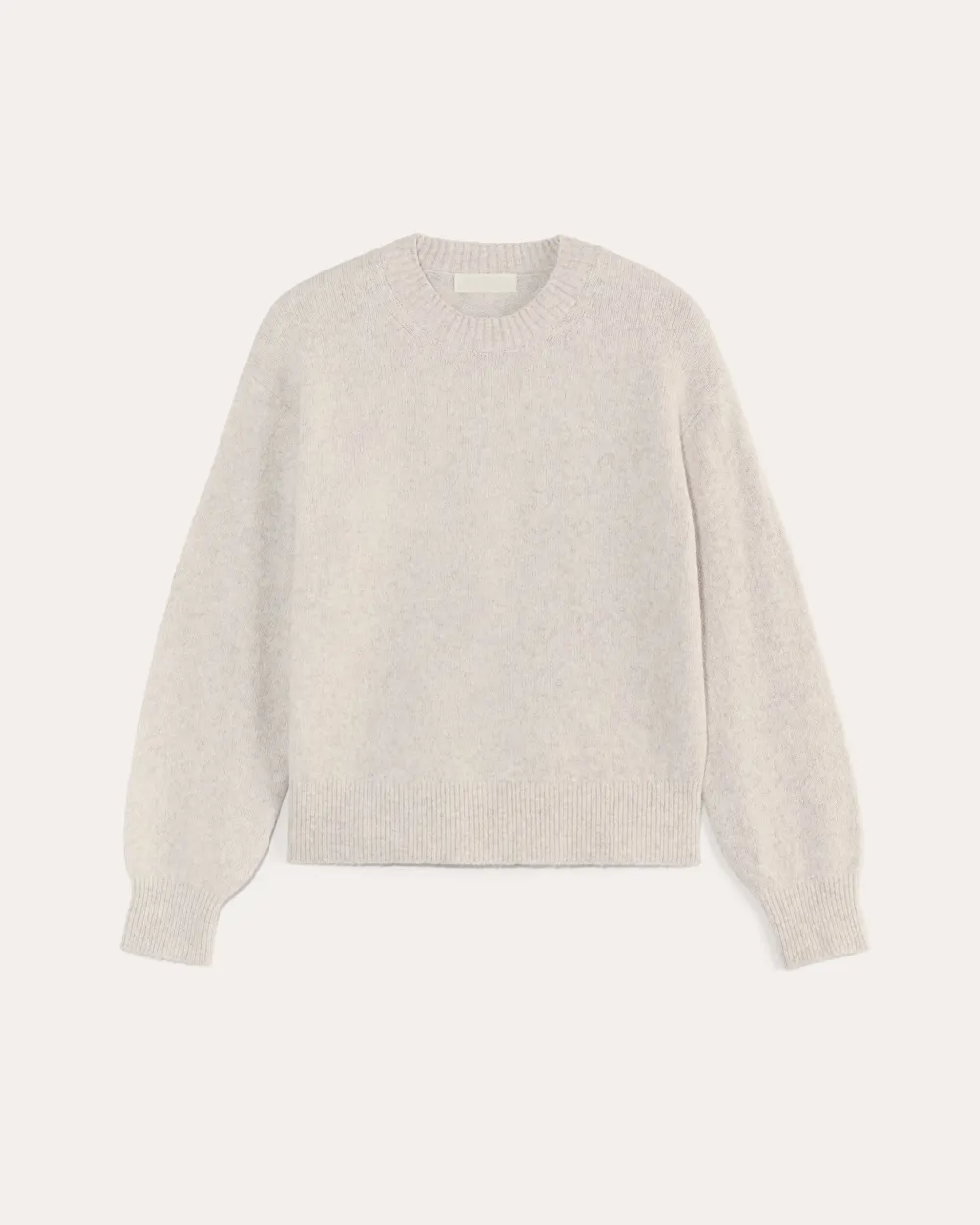 White Ribbed Collar Knit Sweater
