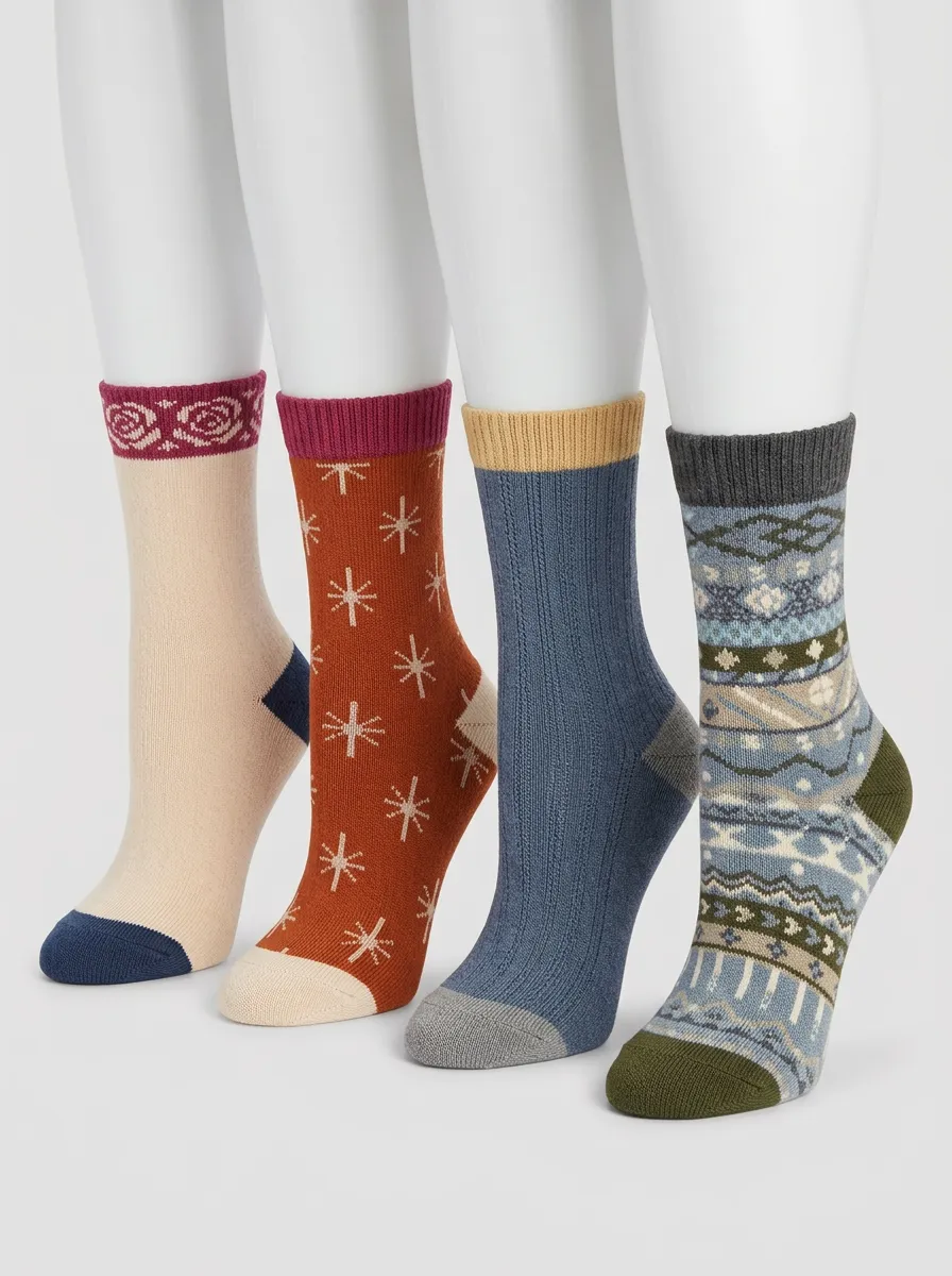 Women's Heritage-Style Four Pair Socks