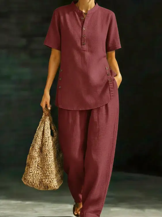 Classic Wide-Leg Women's Matching Set