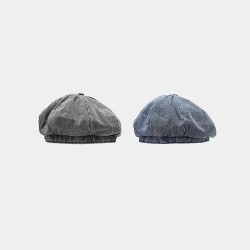 Everyday Denim Round Beret Hat