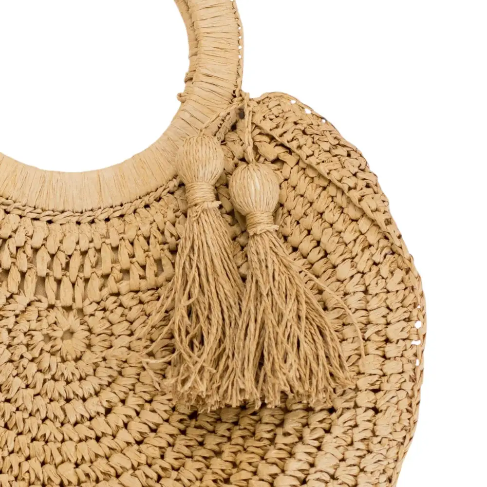 Tassel O Ring Woven Tote