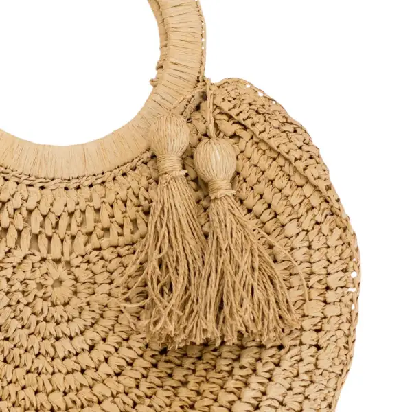 Tassel O Ring Woven Tote