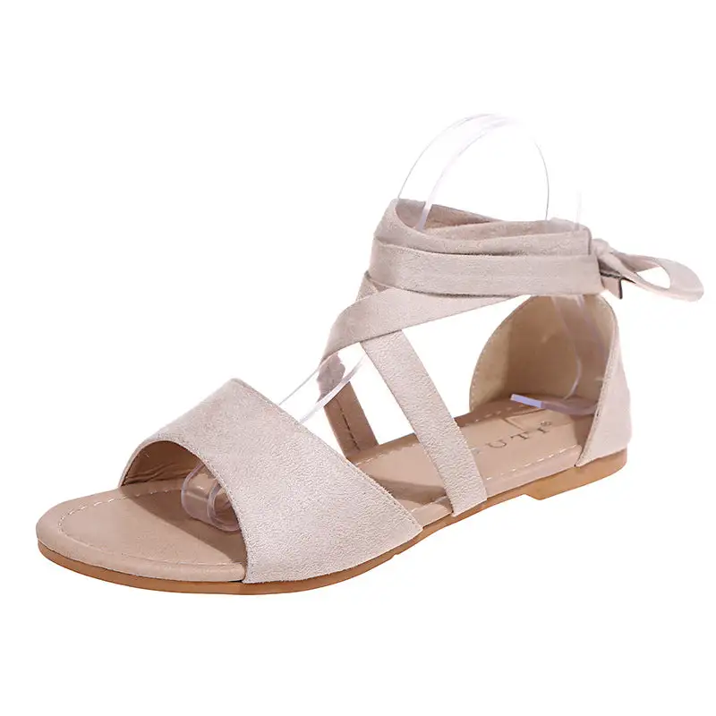 Strappy Open Toe Flat Sandals