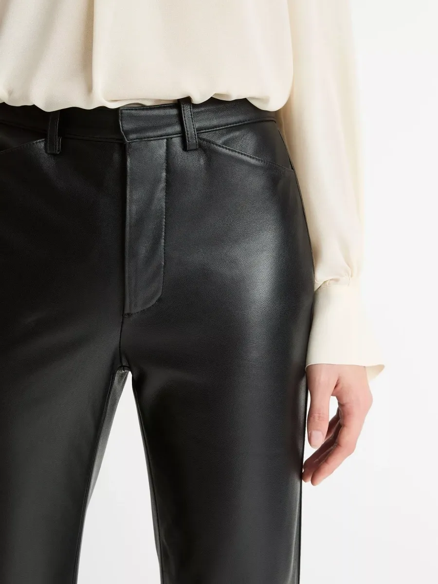 Cropped Leather Pants