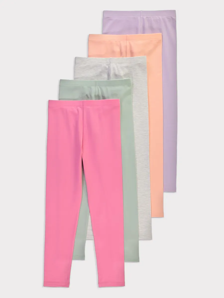 Bright Pastel Leggings 5 Pack