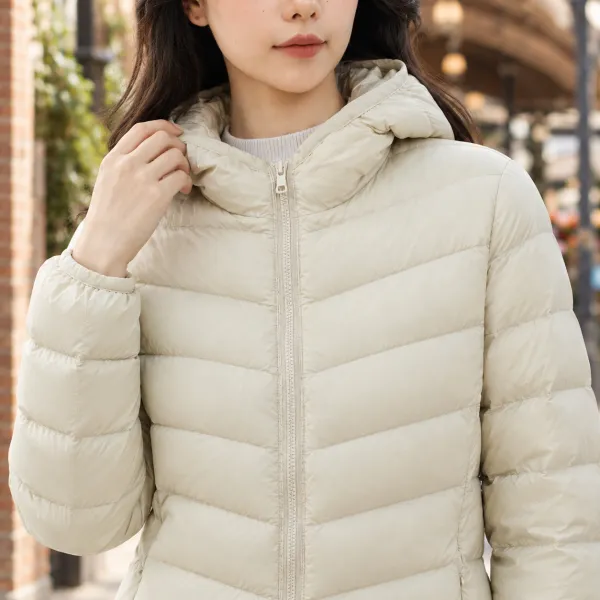 Hooded Quilted Zip-Front Jacket