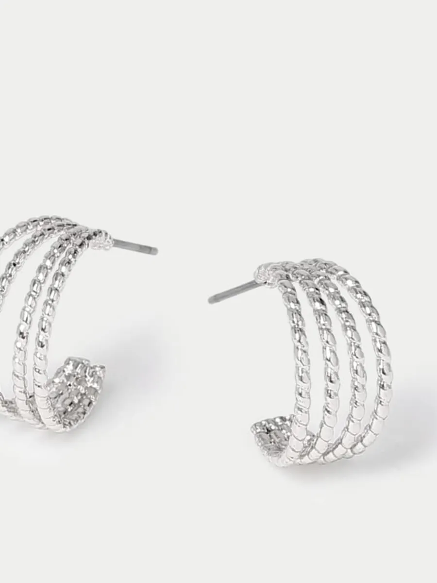 Braided Multi-Hoop Earrings