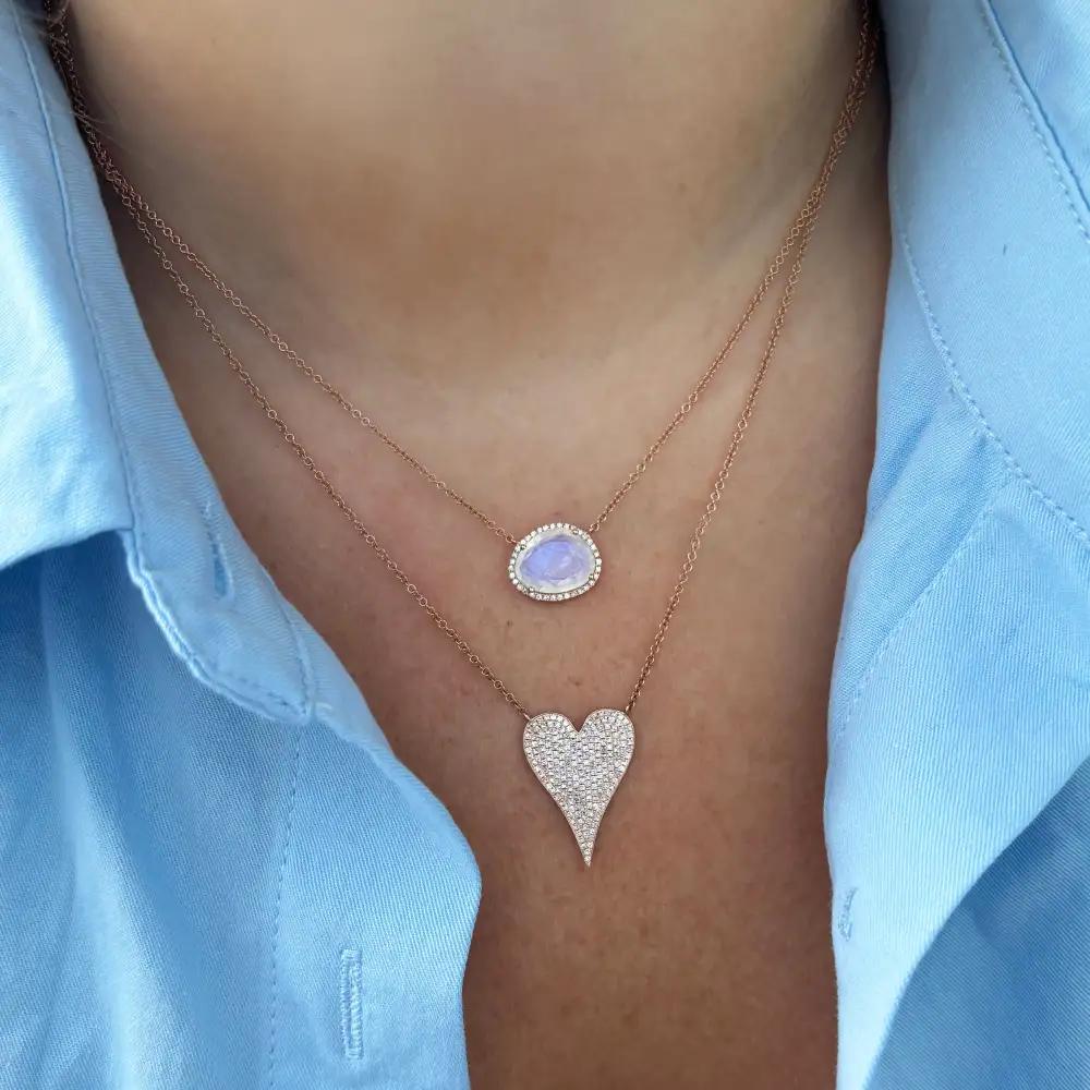 Classic Luminous Heart Diamond Necklace