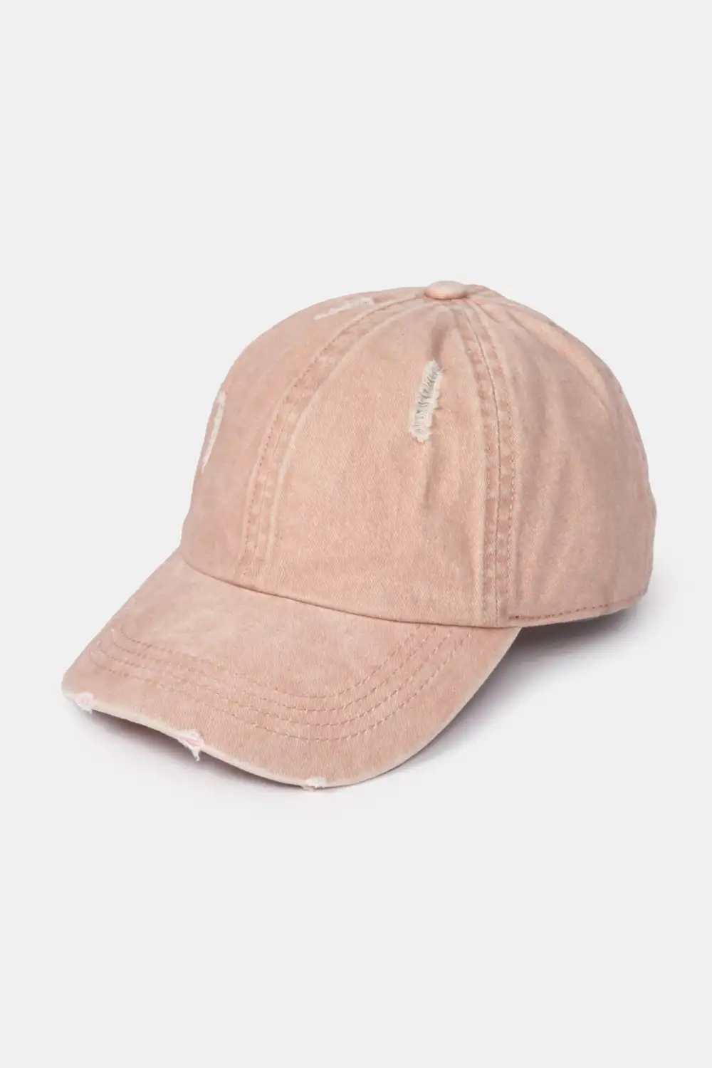 Pigment Washed Distressed Denim Baseball Cap