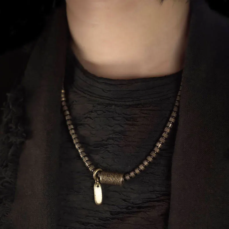 Ebony Wood Beads Copper Multilayered Bracelet