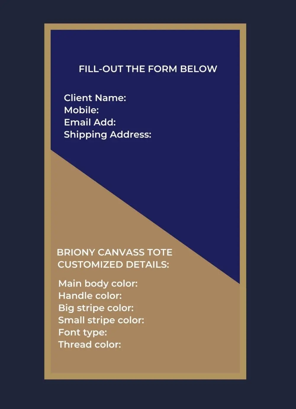 Customize Briony Canvass Tote Bag