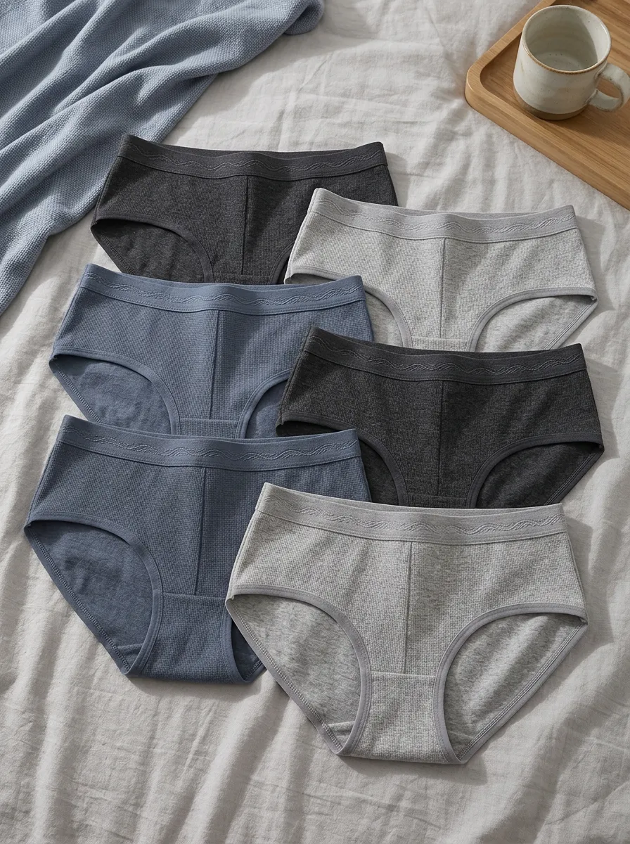 Women's Wave-Trim Assorted Waffle-Knit Briefs Set