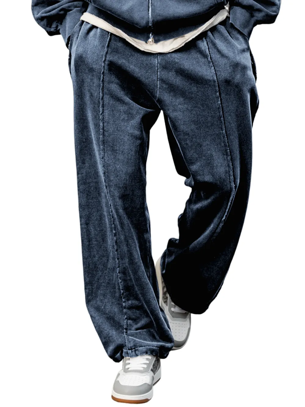 Garment Washed Relaxed Trousers