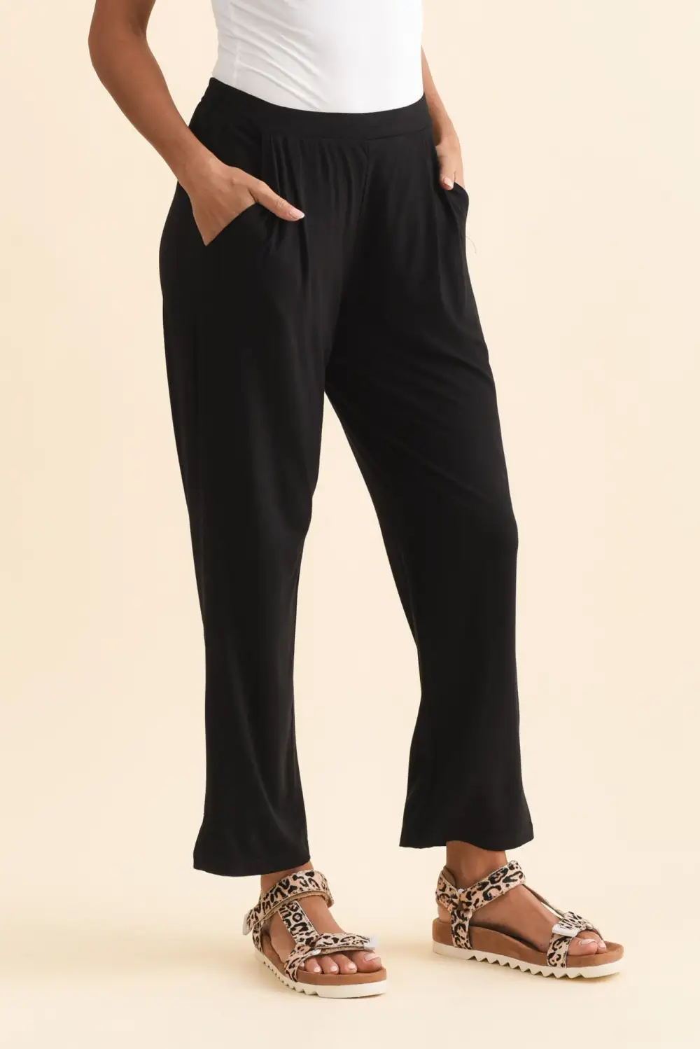 Rayon Pants With Stretch And Lightweight