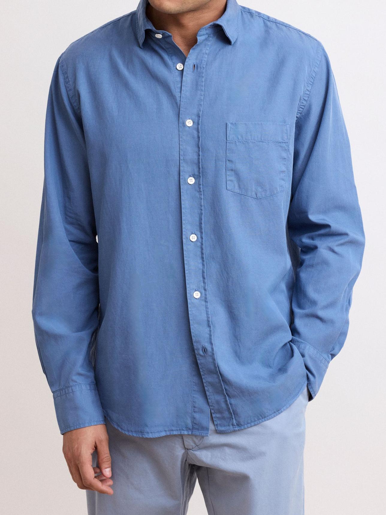 Casual Soft And Comfortable Coronet Blue Shirt