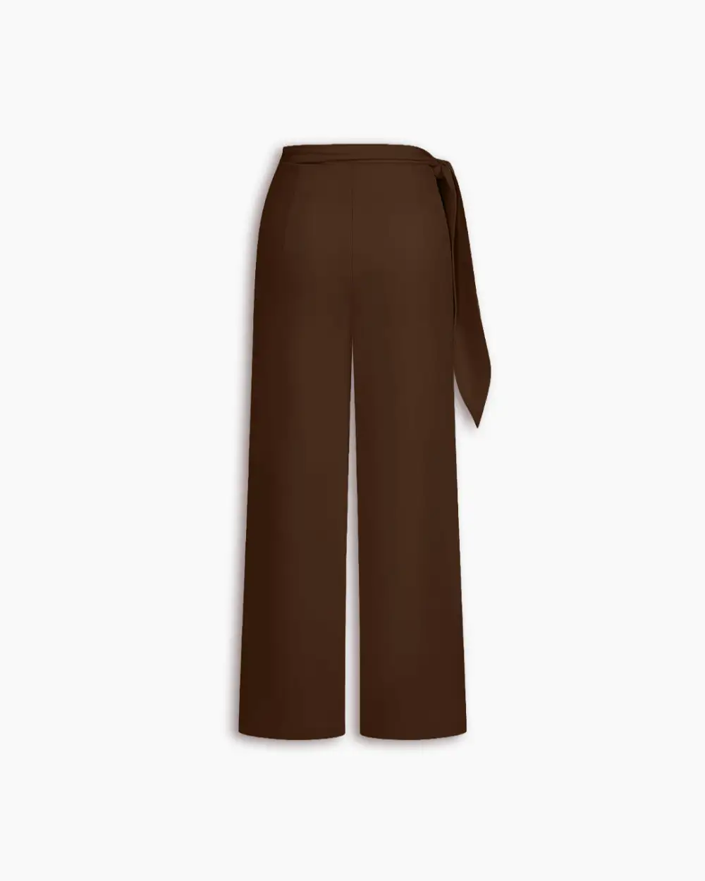 Refined Wrap Front Wide Leg Trousers