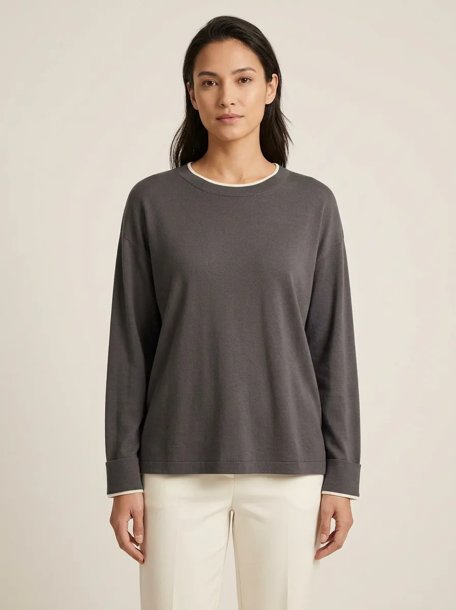 Women's Layered-Look Crew-Neck Sweater