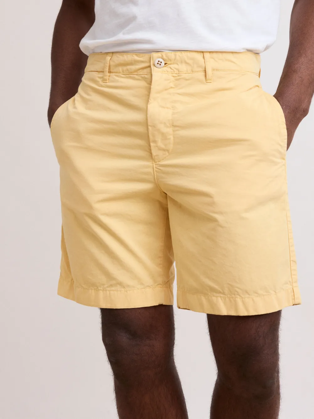 Casual Style Men's Faded Yellow Shorts