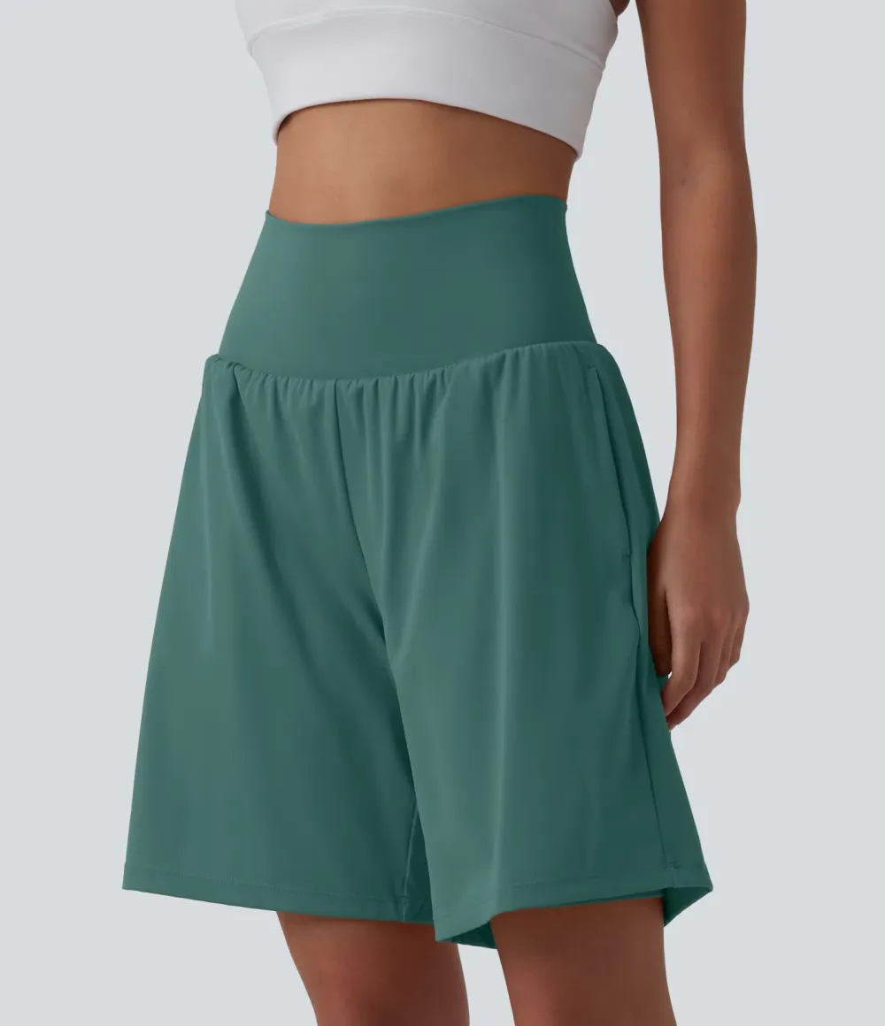 SoftlyZero Airy Super High Waisted 2-in-1 Cool Touch Yoga Shorts 9