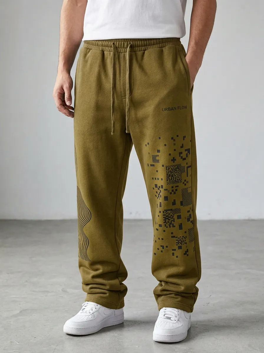Streetwear Sweatpants Geometric Pixel Men's Sweatpants