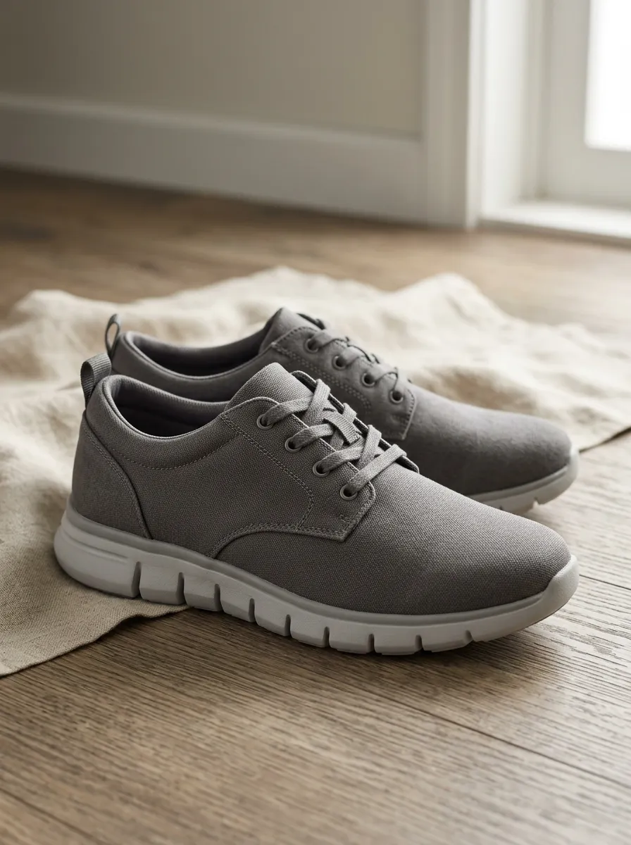 Men's Relaxed Refined Casual Minimalist Patterned Canvas Shoes