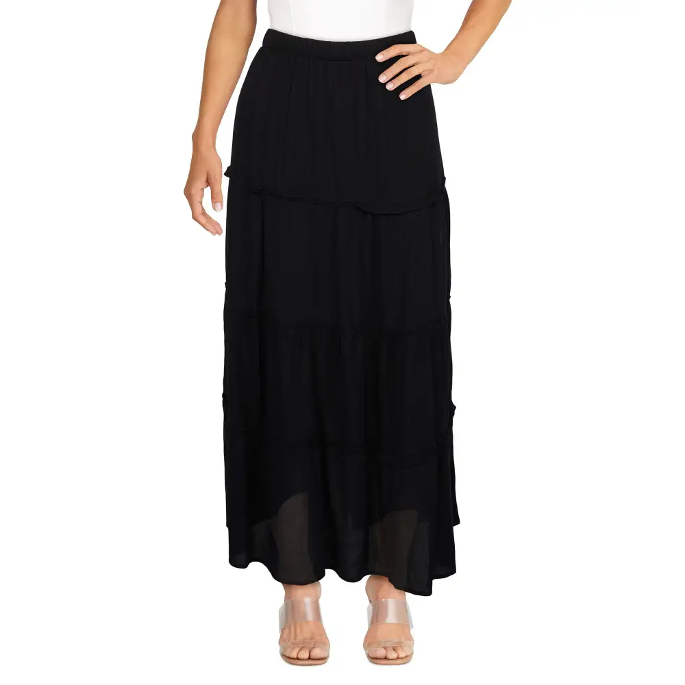 Crinkle Tiered Flowy Skirt