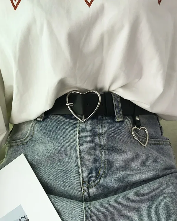 Heart Buckle Women's Belt