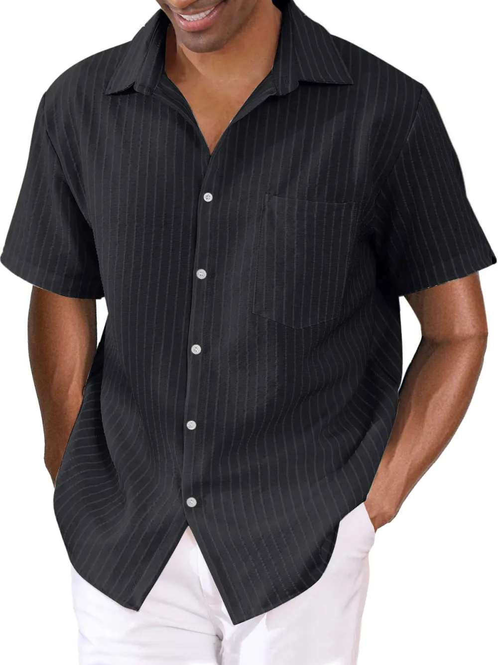 Cotton Linen Pocket Shirt