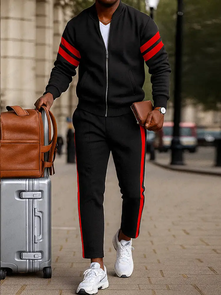 Casual Sporty Stripe Set
