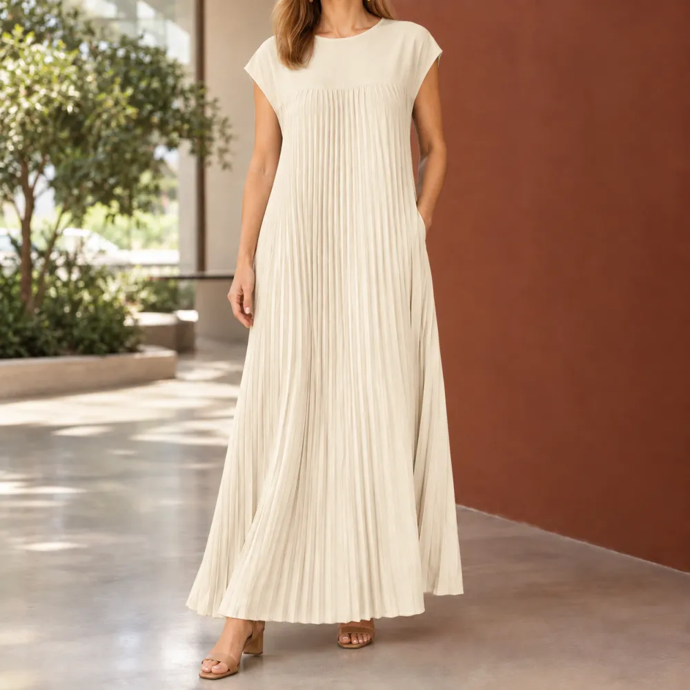 Polished Refined Women's Pleated Maxi Dress