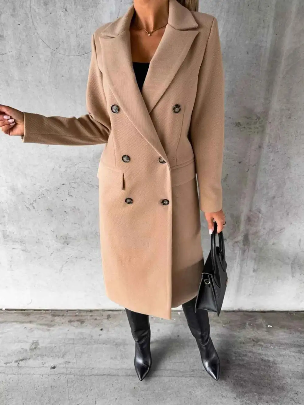 Double Breasted Longline Coat