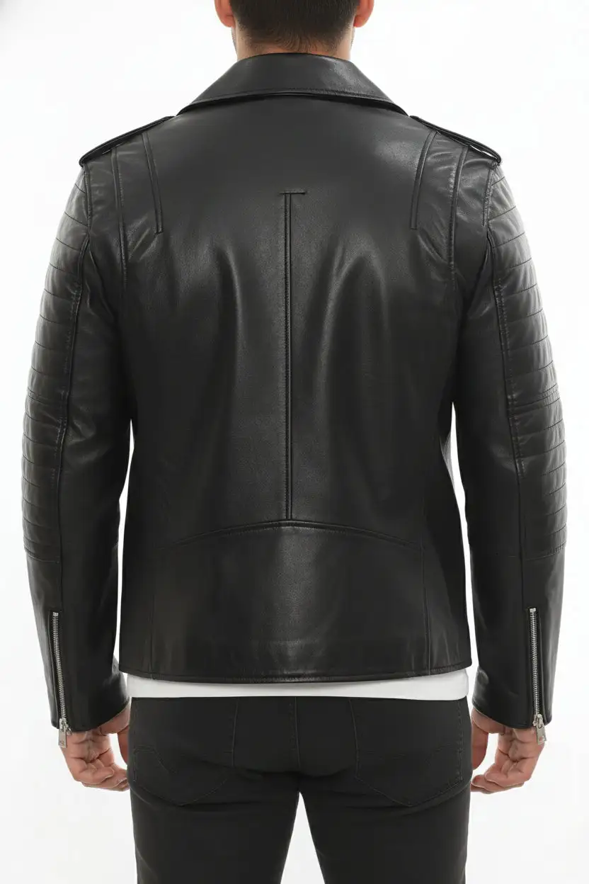 Timeless Leather Biker Motorcycle Jacket