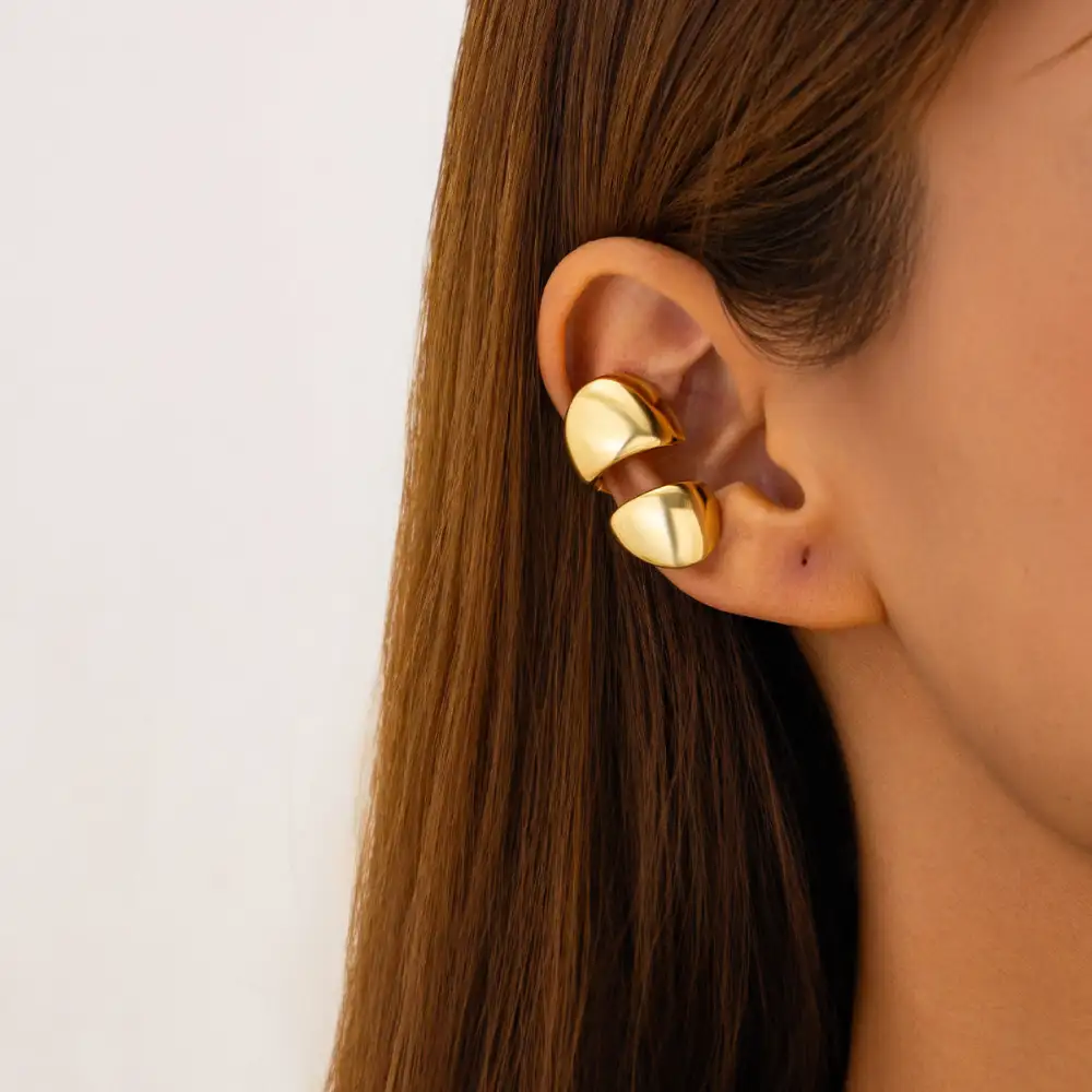 Minimalist Irregular Ear Cuff Alloy Earrings