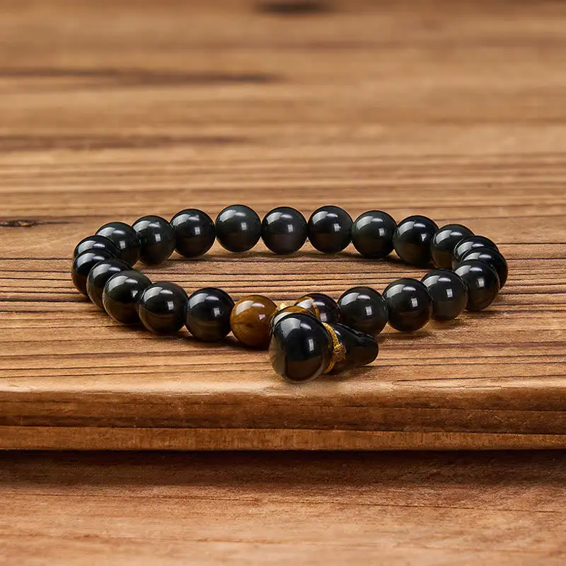 Obsidian Gourd Vintage Bracelet