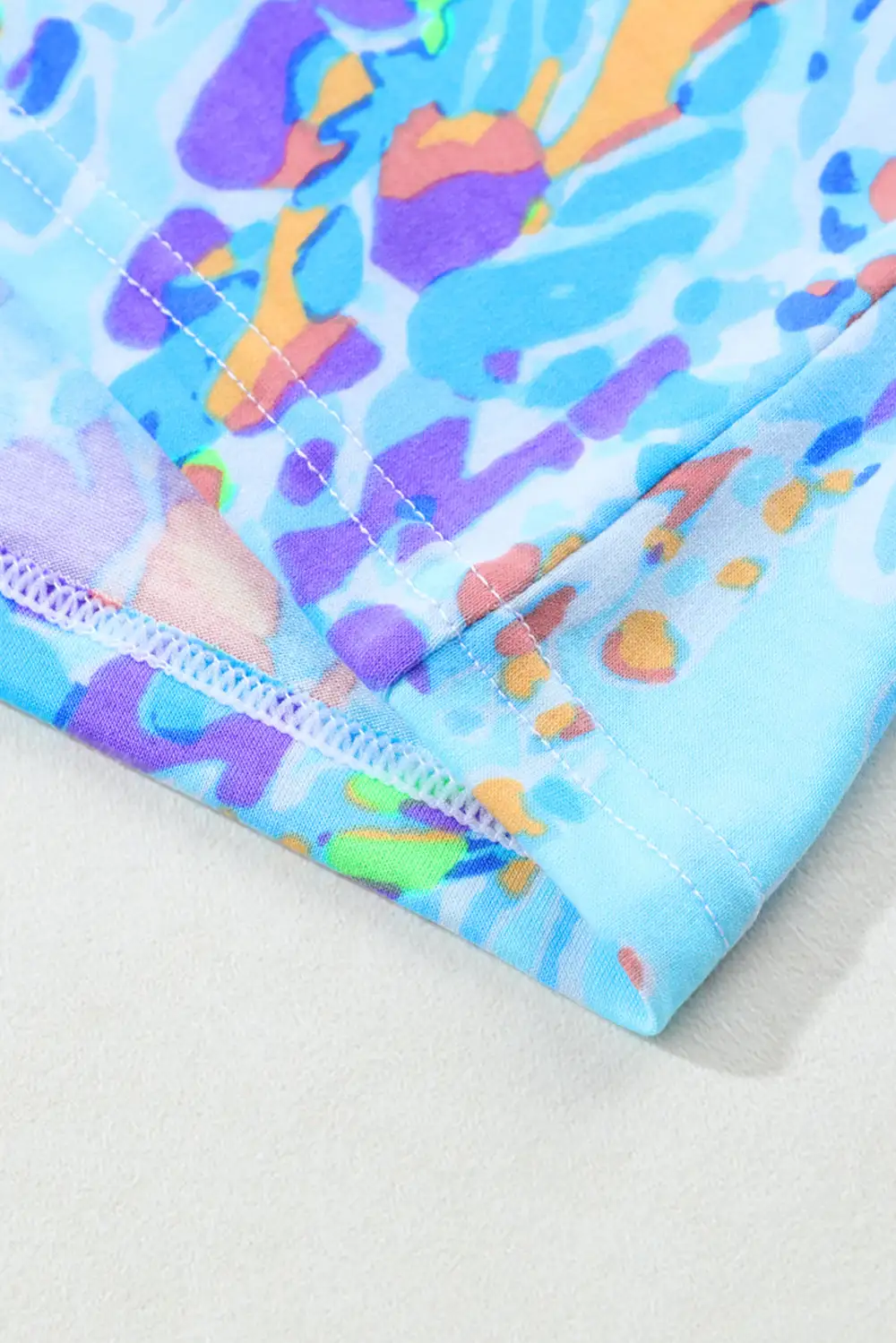 Sky Blue Loose Painted Floral