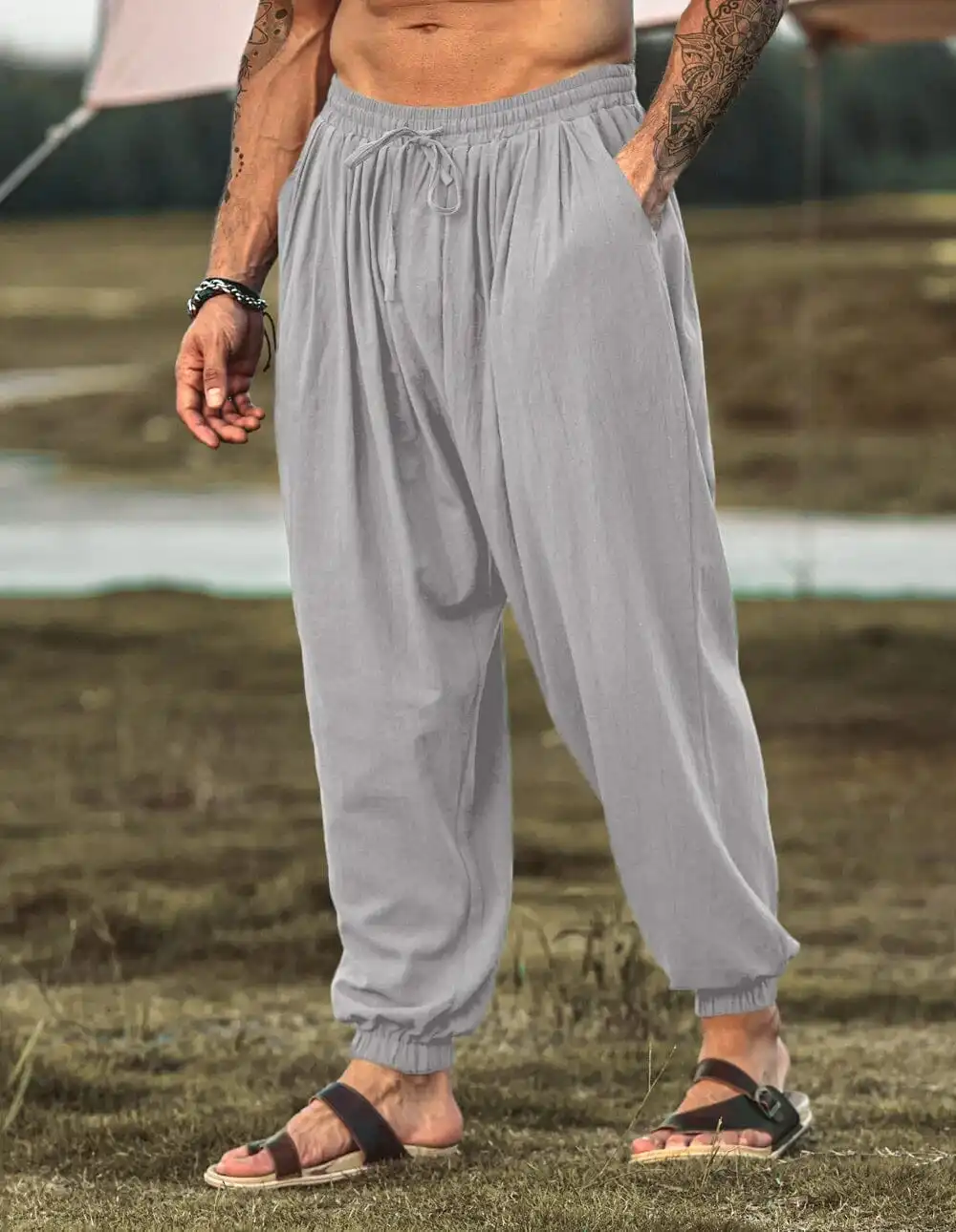 Relaxed Linen Boho Pants